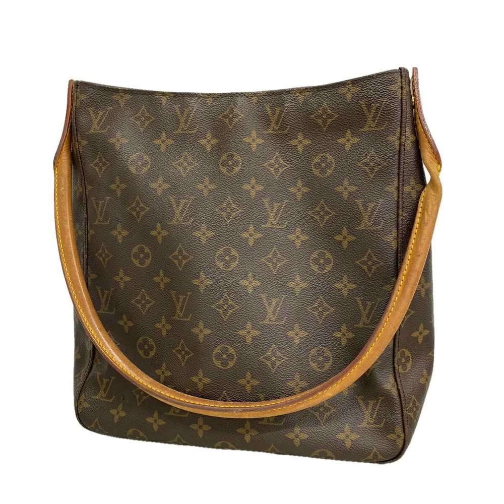 LOUIS VUITTON Brown Monogram Looping GM Shoulder Bag